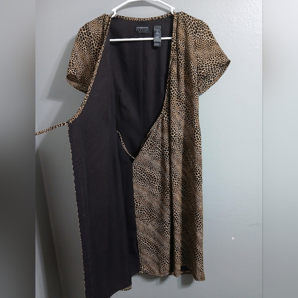 Liz Claiborne Elegant Brown Patterned Dress - Picture 5 of 12